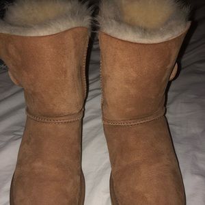 UGGS tan button boots size 8